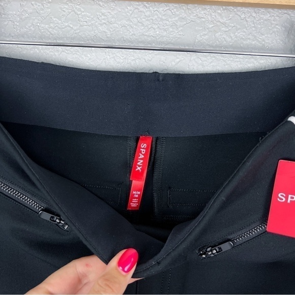SPANX Piped Perfect Skinny Ankle Pants, Classic Black M - NWT, Chic, Stripe - Picture 8 of 11
